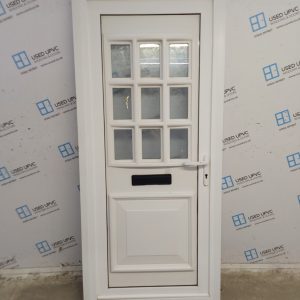 Used White Upvc Front Door 925mm x 2075mm (Reduce To 910mm) SC802