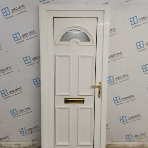 Used White Upvc Front Door 860mm x 2035mm (Reduce To 840mm) SC803