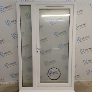 Used White Upvc Back Door And Side Panel 1345mm x 2100mm SC832