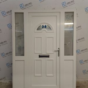 Used White Upvc Front Door And Side Panel 1590mm x 2055mm SC839