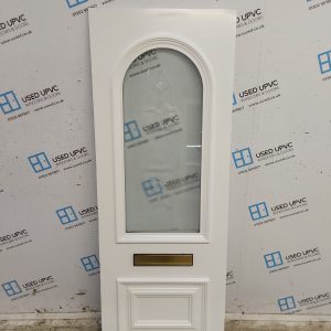 Used White Upvc Front Door Panel 652mm x 1766mm x 28mm UFDP0071