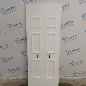 Used White Upvc Front Door Panel 696mm x 1790mm x 28mm UFDP0067