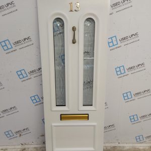 Used White Upvc Front Door Panel 646mm x 1803mm x 28mm UFDP0072