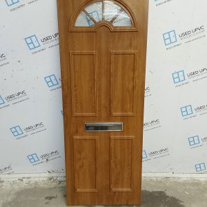 Used Oak Upvc Front Door Panel 641mm x 1761mm x 28mm UFDP0083