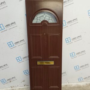 Used Woodgrain Upvc Front Door Panel 584mm x 1752mm x 28mm UFDP0089
