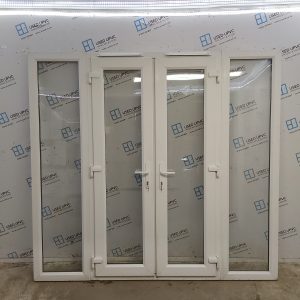 Used White Upvc French Doors with Side Panels 2220mm x 2055mm EA3