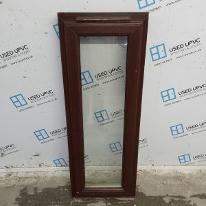 Used Rosewood Upvc Window 490mm x 1310mm W0450