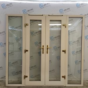 Used Cream Upvc French Doors And Side Panels 2215mm x 2045mm EA23