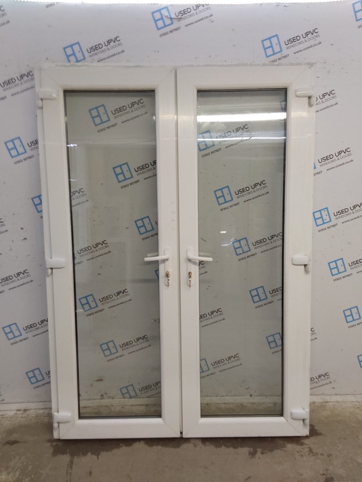 Used White Upvc French Doors 1460mm x 2055mm EA26 | Used UPVC Windows ...