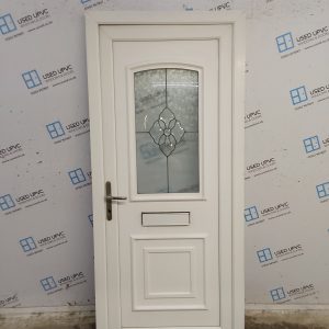 Used White Upvc Front Door 905mm x 2030mm 0459