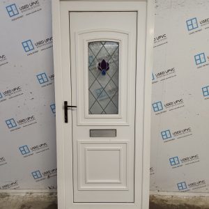 Used White Upvc Front Door 895mm x 2110mm 0416