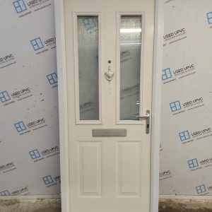 Used White Composite Front Door 890mm x 2090mm 0344