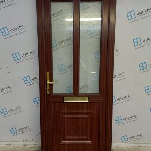 Used Woodgrain Upvc Front Door 890mm x 2140mm 0417