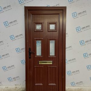 Used Woodgrain Upvc Front Door 880mm x 2020mm 0301