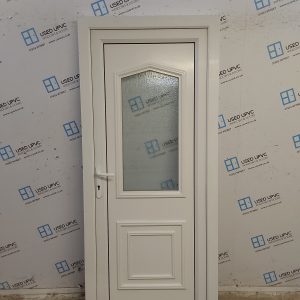 Used White Upvc Back Door 905mm x 2070mm 0811