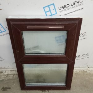 Used Rosewood Upvc Window 595mm x 870mm NWS2032