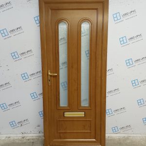 Used Oak Upvc Front Door 880mm x 2080mm SC812
