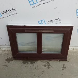 Used Rosewood Upvc Window 895mm x 590mm NWS2043