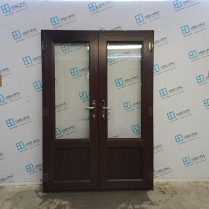 Used Rosewood Upvc French Doors 1380mm x 1995mm EA23