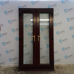 Used Woodgrain Upvc French Doors 1195mm x 2090mm EA10