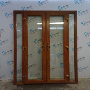 Used Oak Upvc French Doors with Side Panels 1795mm x 2060mm EA11