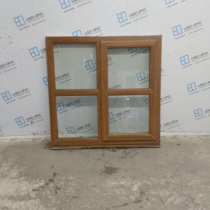 Used Oak Upvc Window 1200mm x 1190mm C3B26
