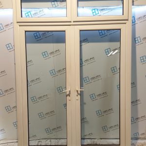 Used White Upvc French Doors And Toplight 1755mm x 2585mm EA3