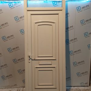 Used White Upvc Front Door And Toplight 930mm x 2585mm 0410