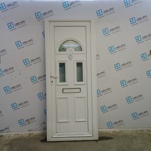 Used White Upvc Front Door 860mm x 2050mm (Reduce To 845mm) 0699