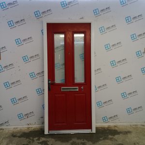 Used Red Composite Front Door 900mm x 2015mm SC806