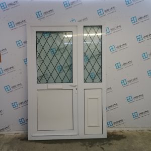 Used White Upvc Front Door And Side Panel 1330mm x 1975mm DS041