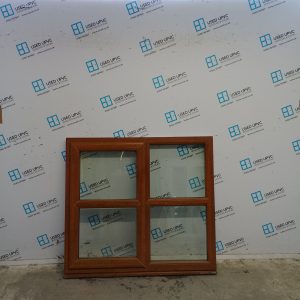 Used Oak Upvc Window 1305mm x 1190mm OBS040