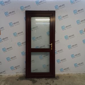 Used Woodgrain Upvc Back Door 900mm x 2035mm 0791