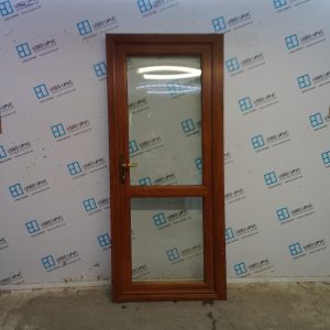 Used Oak Upvc Back Door 900mm x 2060mm (Reduce To 880mm) 0606