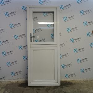 Used White Upvc Barn Door 885mm x 2170mm 0030