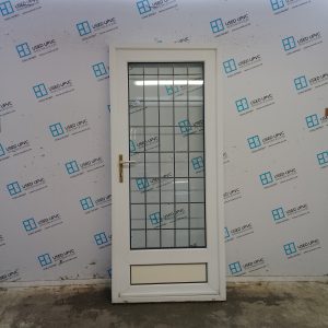 Used White Upvc Back Door 880mm x 2010mm 0491