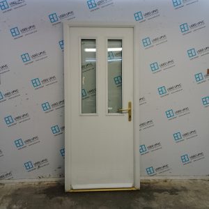 Used White Composite Back Door 925mm x 2080mm 0480