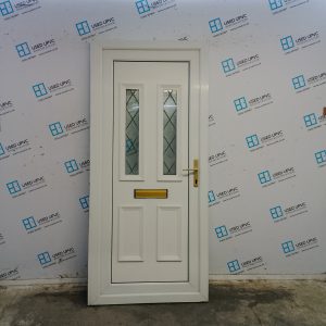 Used White Upvc Front Door 920mm x 2030mm (Reduce To 900mm) C7D067