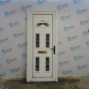 Used White Upvc Front Door 885mm x 2090mm (Reduce To 865mm) SC832