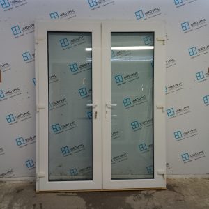 Used White Upvc French Doors (Outwards Opening) 1590mm x 2080mm EA22