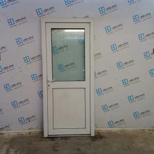 Used White Upvc Back Door 880mm x 2005mm UD19