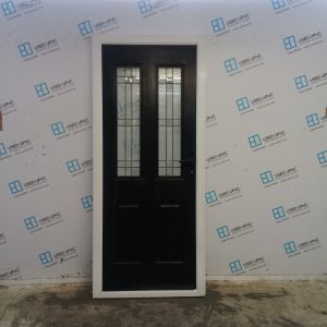 Used Black Composite Back Door 890mm x 2060mm 0346