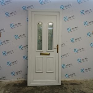 Used White Upvc Front Door 915mm x 2080mm (Reduce To 900mm) 0652