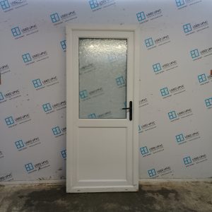 Used White Upvc Back Door 885mm x 2035mm C6014