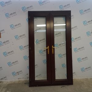 Used Woodgrain Upvc French Doors 1190mm x 2050mm EA17