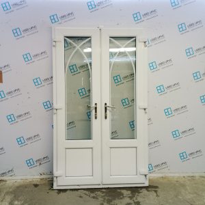 Used White Upvc French Doors 1195mm x 2040mm EA7