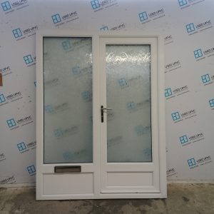 Used White Upvc Front Door And Side Panel 1520mm x 1985mm DS002