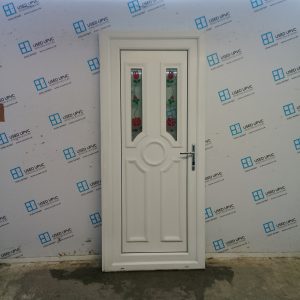 Used White Upvc Back Door 905mm x 2075mm (Reduce To 885mm) 0326