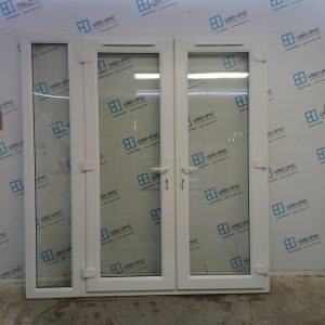 Used White Upvc French Doors And Side Panel 1915mm x 2060mm EA12