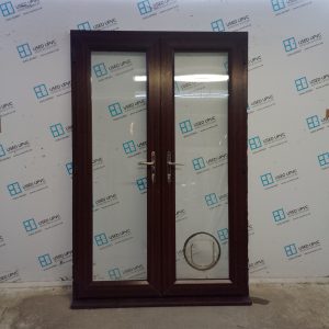 Used Woodgrain Upvc French Doors 1370mm x 2100mm EA25